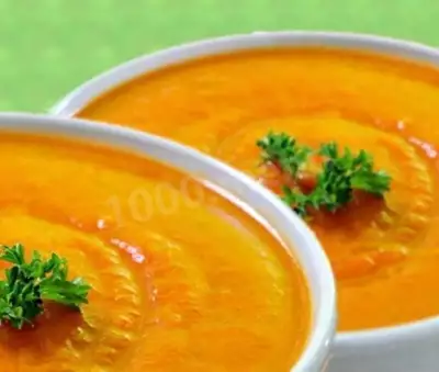 Постный суп пюре из картофеля и моркови