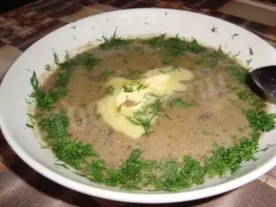 Крем суп из куриной печени и грибов с картошкой