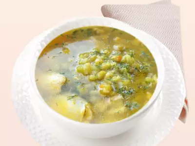 Суп из индейки с зеленым горошком
