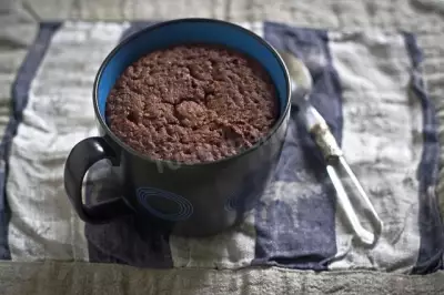 Кекс в кружке с какао
