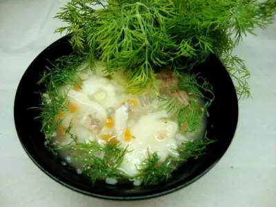 Суп с макаронами, картошкой и мясом в мультиварке