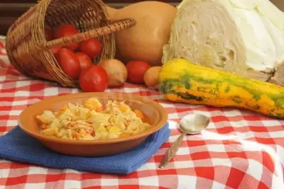 Овощное рагу: кабачки с картошкой помидорами