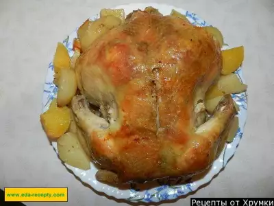 Курица в рукаве с картошкой в духовке
