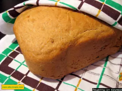Луковый хлеб в хлебопечке из ржаной и пшеничной муки