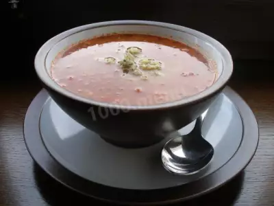 Суп гречневый с томатами и пикантной заправкой