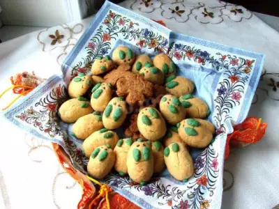 Печенье домашнее песочное Зайчата с кокосовой стружкой