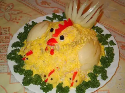 Салат Курица с цыплятами