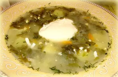 Рыбный суп со шпинатом с картошкой