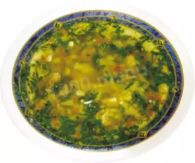 Суп из морской рыбы с кукурузой