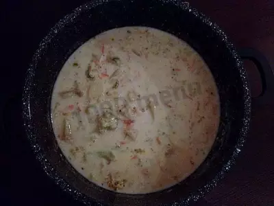Овощной молочный суп
