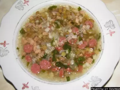 Сытный суп из чечевицы