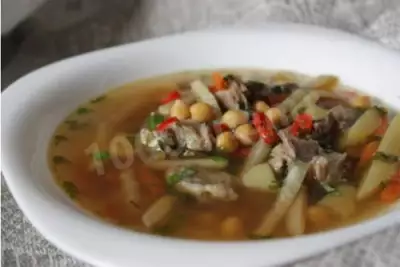 Суп из баранины с фасолью