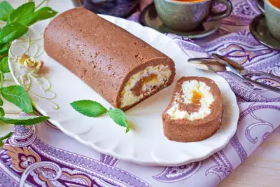 Рулет из печенья Орехово-шоколадная колбаса