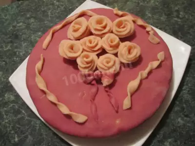 Торт С любовью с цветами