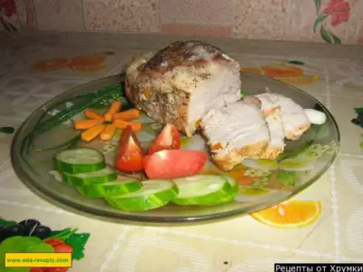 Свинина в духовке с черемшой