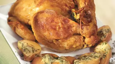 Цыпленок в горчично-укропном соусе