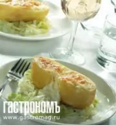 Картофель пашот начиненный сыром