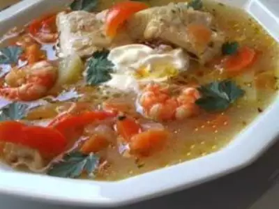 Рыбный суп с конгрио caldillo de congrio