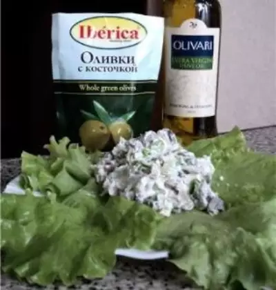 Испанский салат с грибами ensalada de setas