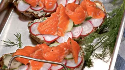 Датский открытый сэндвич
