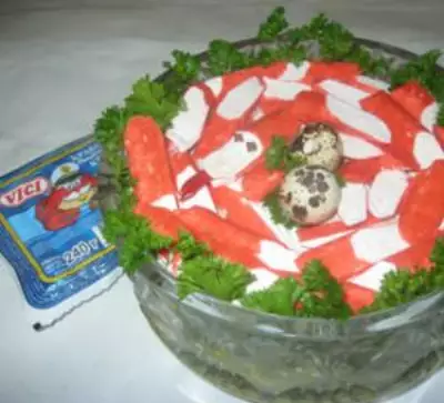 Слоенный салат Пестрая змейка