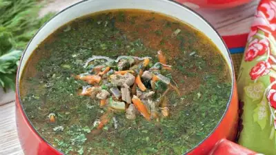 Суп из огородной зелени