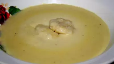 Крем суп из кольраби с картофельными ньокки