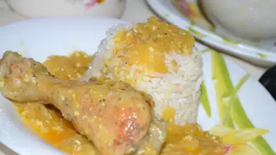 Куриные голени в мангово-сливочном соусе