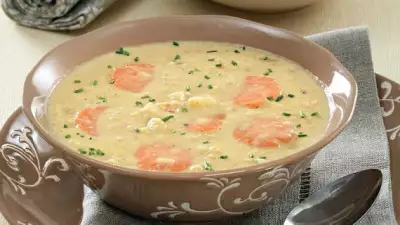 Густой суп из красной чечевицы