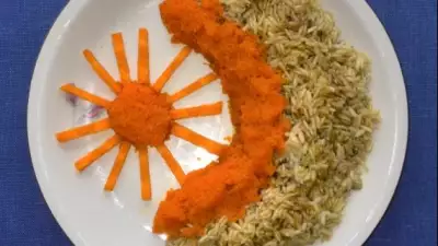 Бурый рис с морковкой