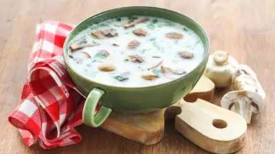 Суп из фасоли с грибами