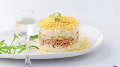 Оригинальный салат Мимоза