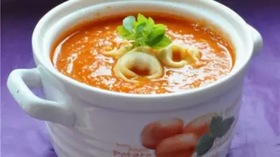 Тыквенный крем суп с тортеллини