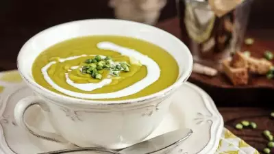 Суп-пюре из зеленого сухого гороха