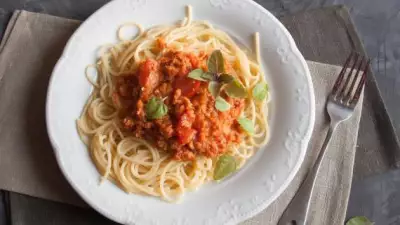 Спагетти болоньезе веган