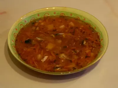 Суп рыбный из консервированной сайры