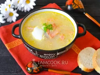 Суп из семги со сметаной