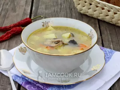 Суп с консервой сардины