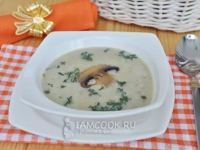 Сырный суп «Жульен» с грибами
