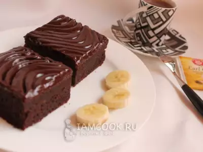 Шоколадно-банановые пирожные