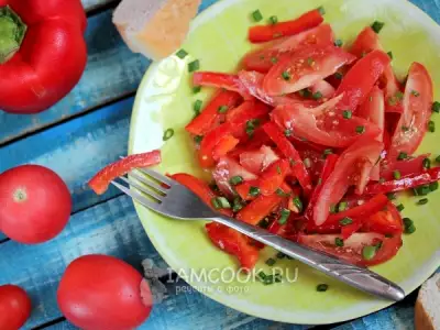 Салат из перца и помидоров