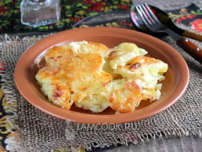 Картошка со сливками и сыром в духовке