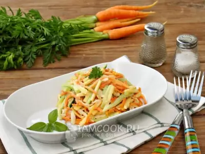 Салат с куриной грудкой и корейской морковью