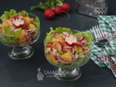 Марокканский салат из редиса и апельсина