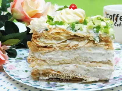 Закусочный торт «Наполеон» из готовых коржей