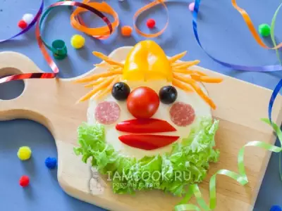 Детский бутерброд «Клоун»