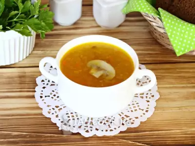Гороховый суп с грибами