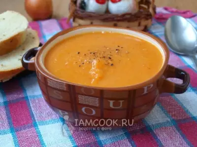 Тыквенно-морковный суп с красной чечевицей