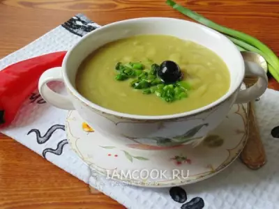 Суп-пюре из сухого зелёного гороха