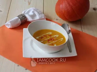 Тыквенный суп-пюре с кокосовым молоком и имбирем